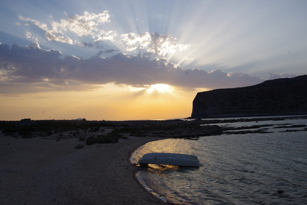 Balos Beach: Sonnenuntergang