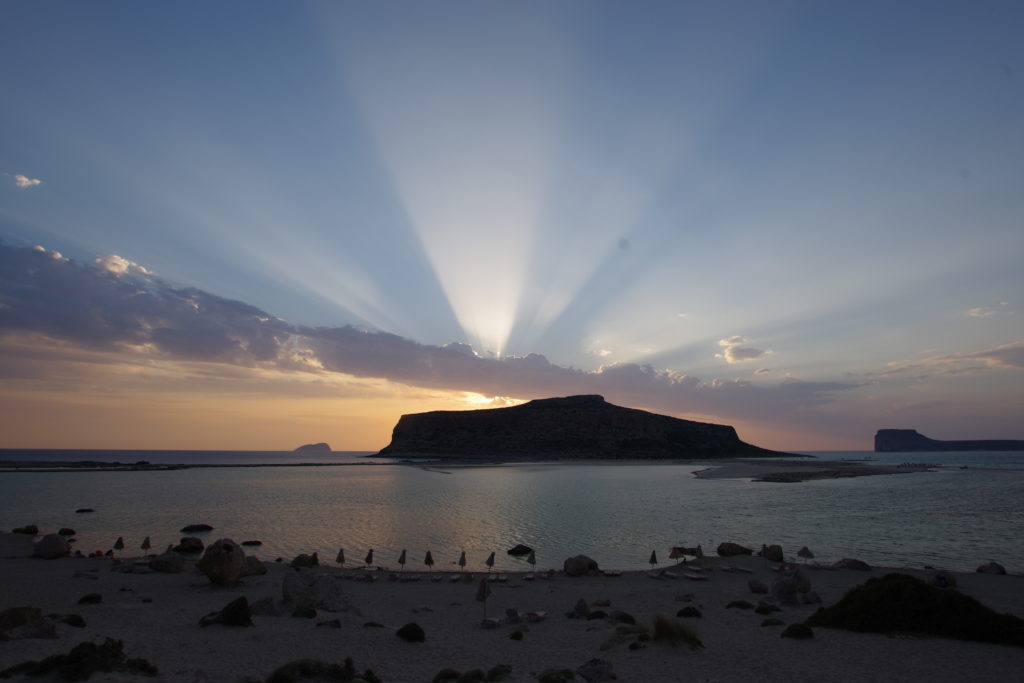 Balos Beach: Sonnenuntergang