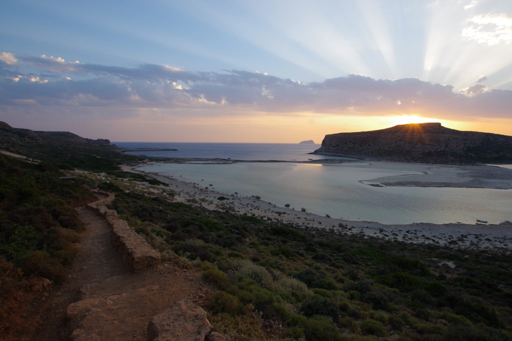 Balos Beach: Sonnenuntergang