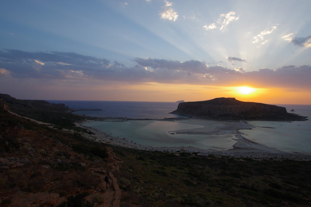 Balos Beach: Sonnenuntergang