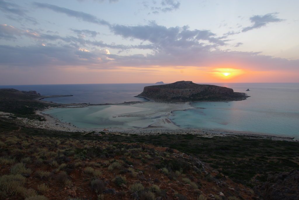 Balos Beach: Sonnenuntergang