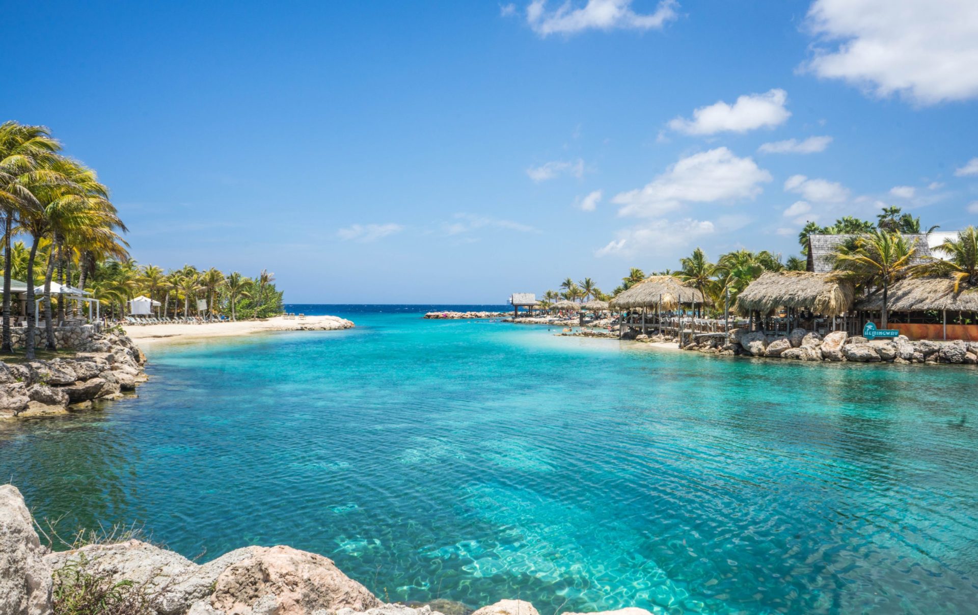 Wassertemperatur Karibik: Lagune des Royal Sea Aquarium Resort in Willemstad auf Curaçao